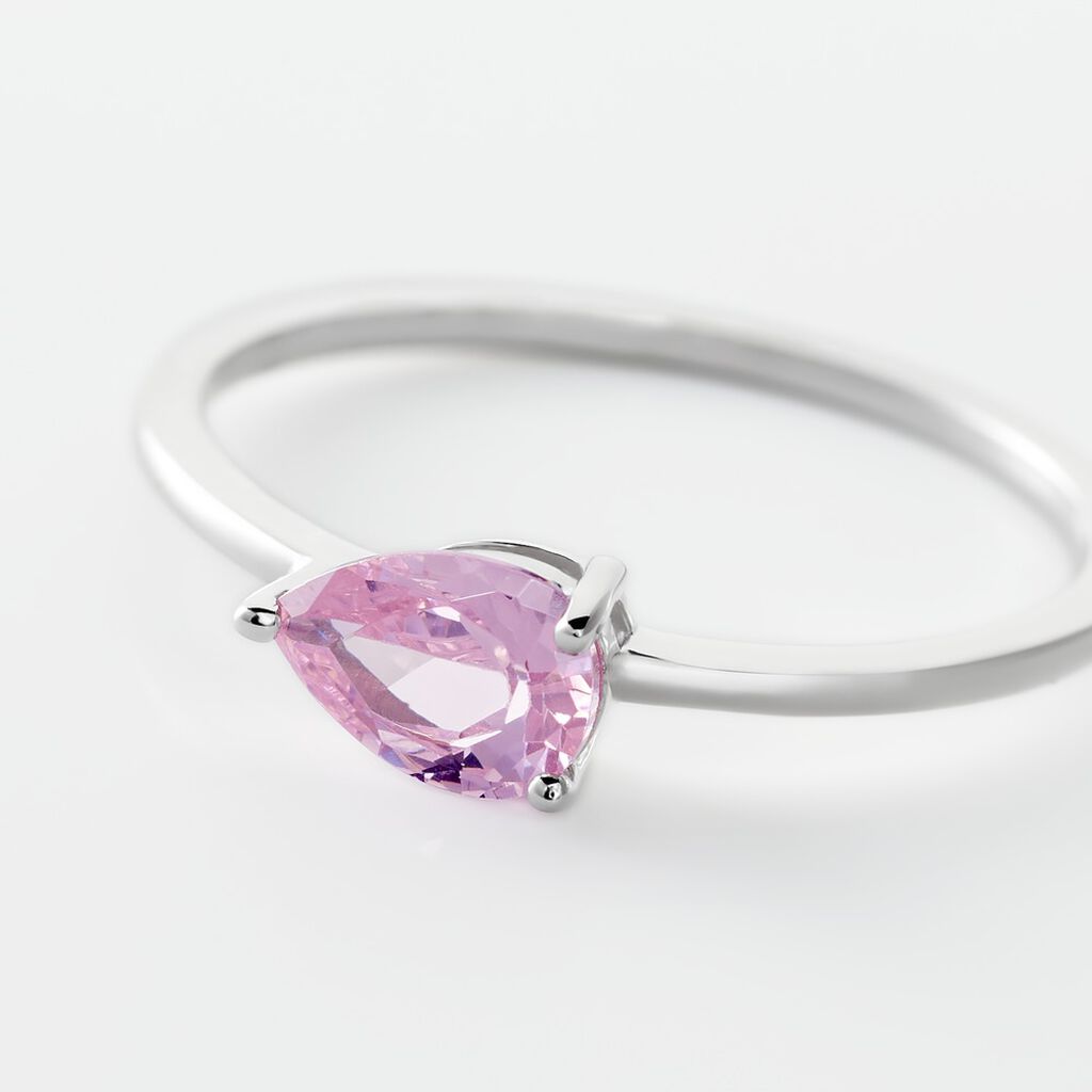 Bague Solitaire Cheick Argent Oxyde De Zirconium