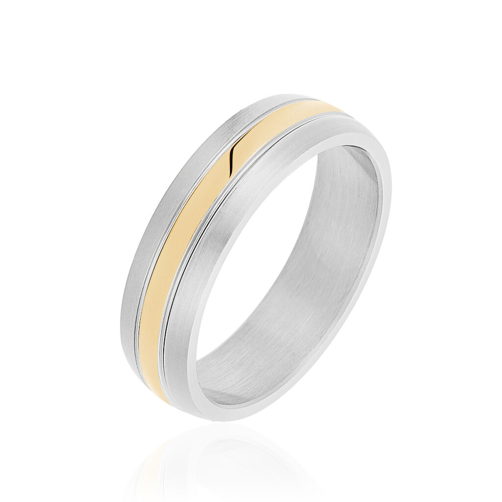 Bague Gustave Acier Bicolore