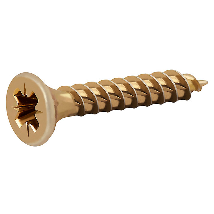 Vis à bois Turbodrive Premium pozidriv zinguée jaune 4x25 mm - 500 pièces