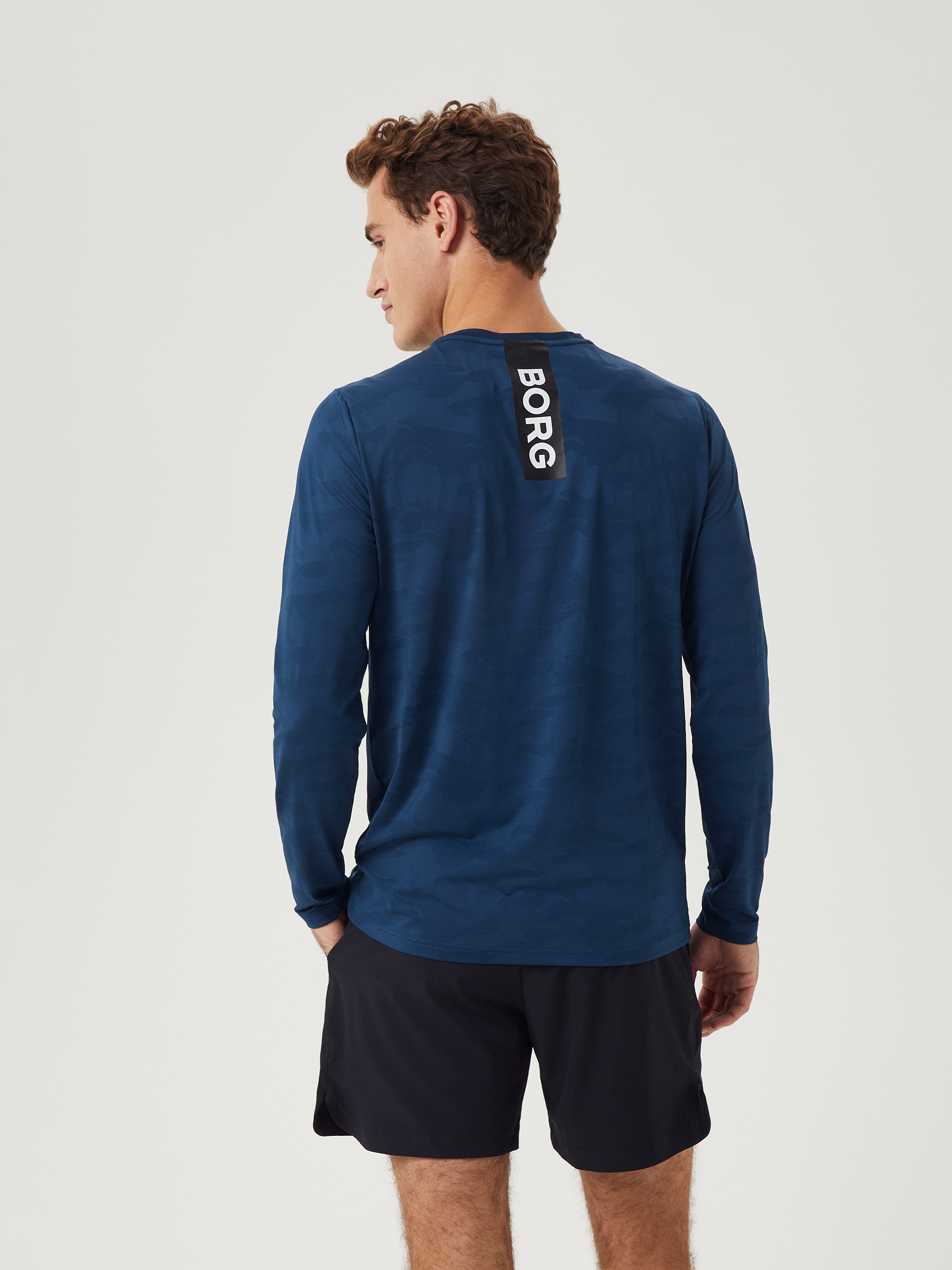 Borg Performance Long Sleeve T-Shirt Herre BL174 - Blue Wing Teal
