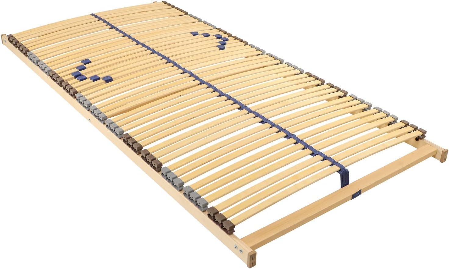 Lattenrost 80x200 cm vormontiert Blauer Engel-Zertifizierung 42 Latten 7-Zonen Birkenschichtholz belastbar 150 Kg Made in Germany