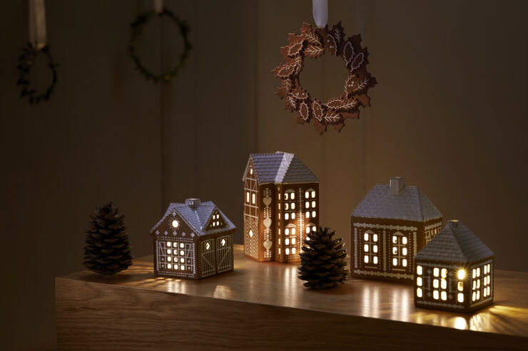 Kähler Gingerbread Julekrans Ø18. 5 cm brun Brun
