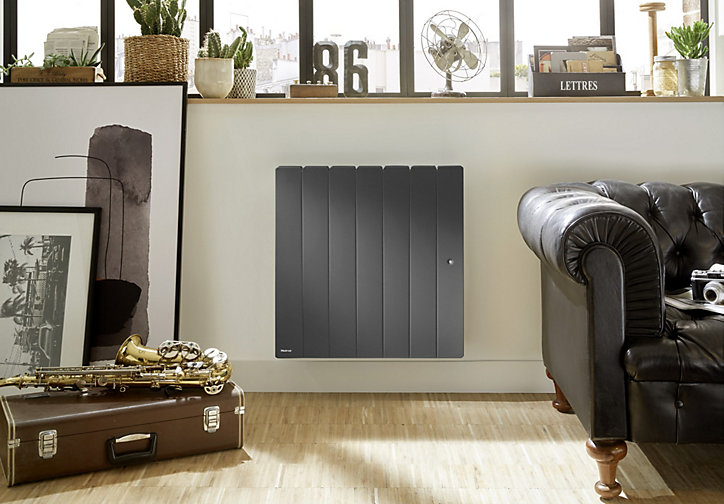 Radiateur électrique à inertie sèche Noirot Fontea Gris 2000 W