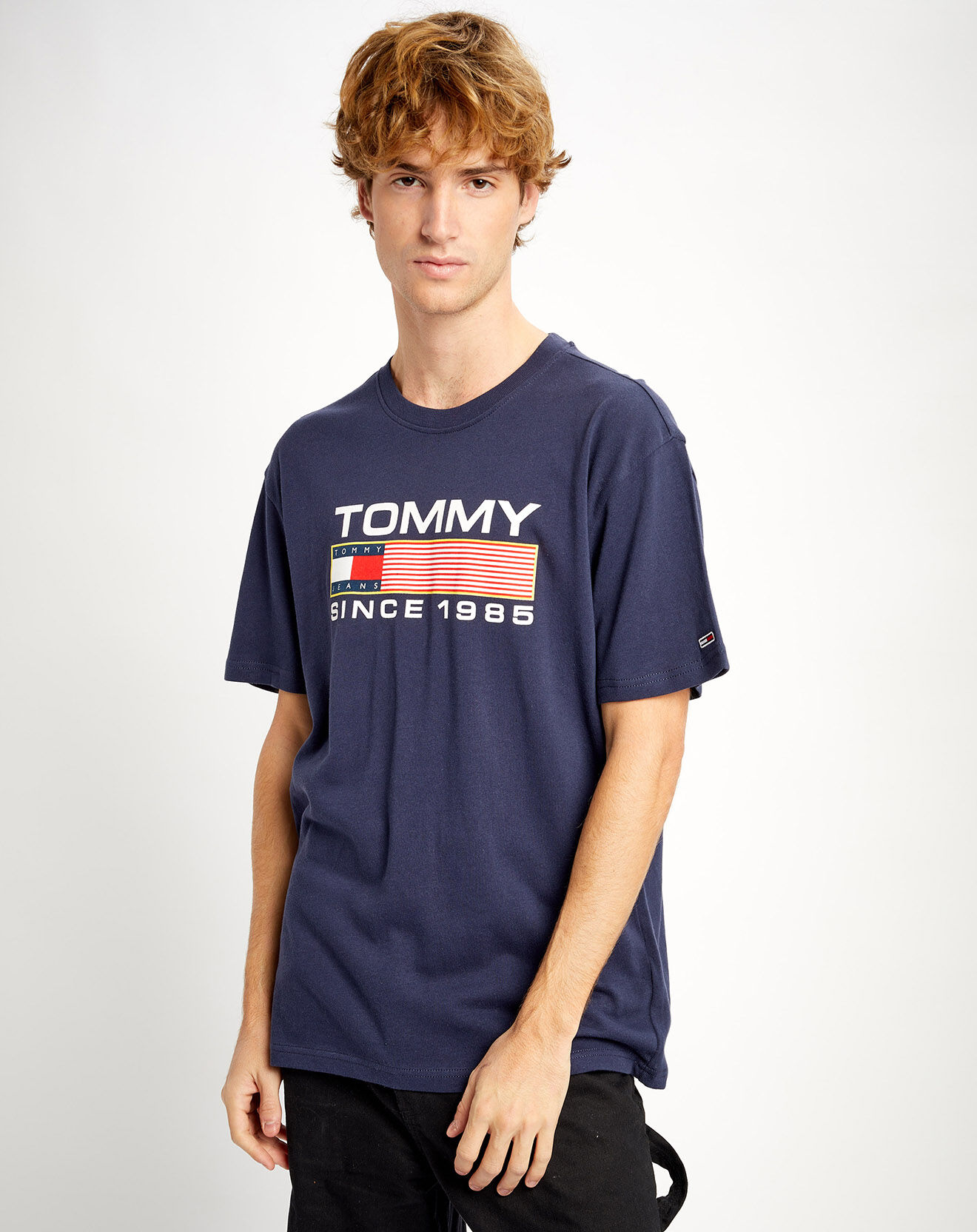 Tommy Jeans T-Shirt Athletic Twisted logo bleu marine
