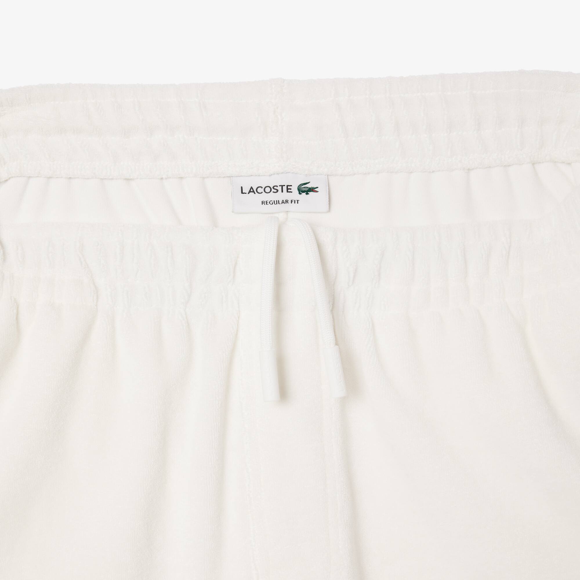 Paris-Shorts aus Frottee-Strickware Bermudas - Weiss - Lacoste - Herren