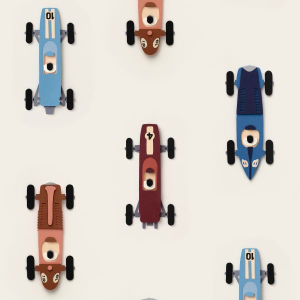 Studio Ditte Raceauto Behang - Blauw