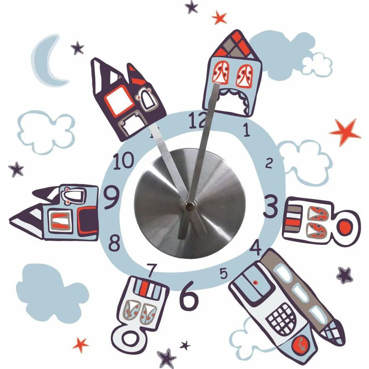TheDecoFactory Horloge Stickers Maisons