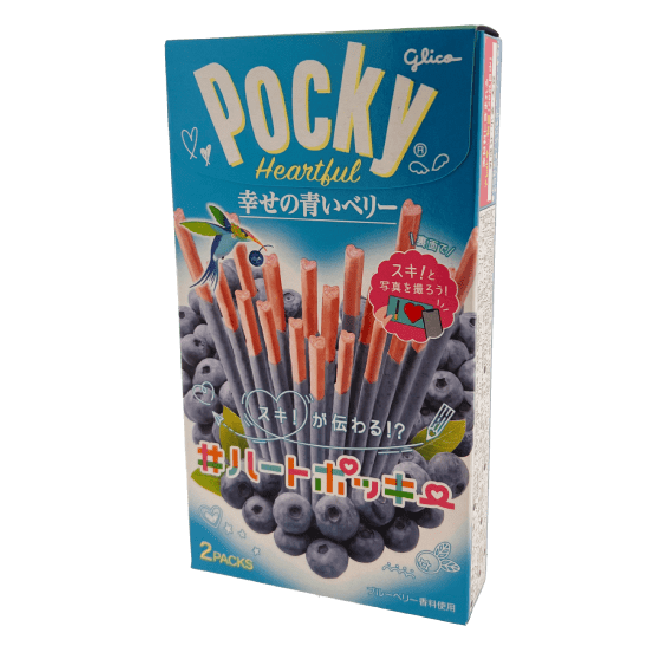 Lotte Pocky Hartjes Blauwe Bessen Smaak 55g