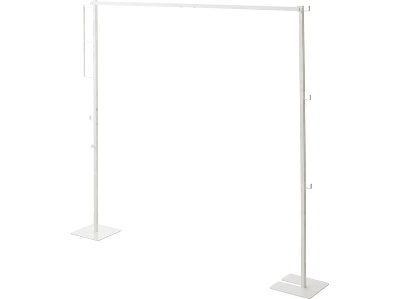 Yamazaki Garderobenständer Tower 160 x 175 cm, Weiss Zusammenklappbarer Wäsche- & Kleiderständer