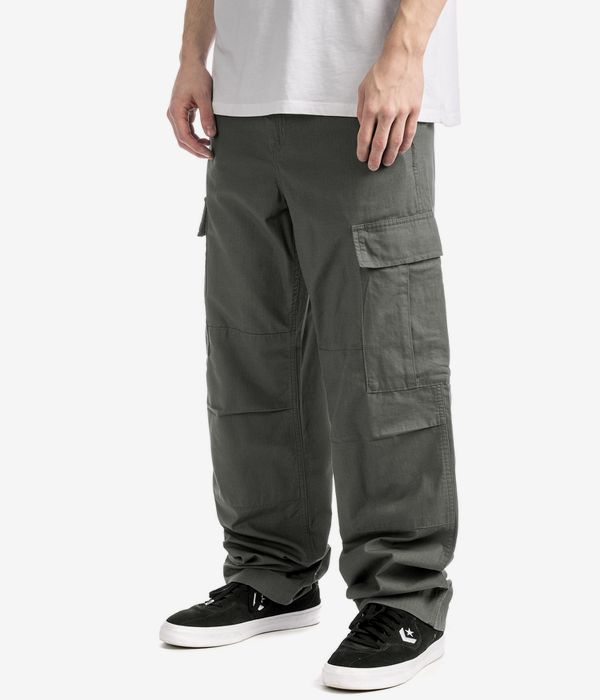Carhartt WIP Jet Cargo Pant Lane Poplin Hose (smoke green rinsed)
