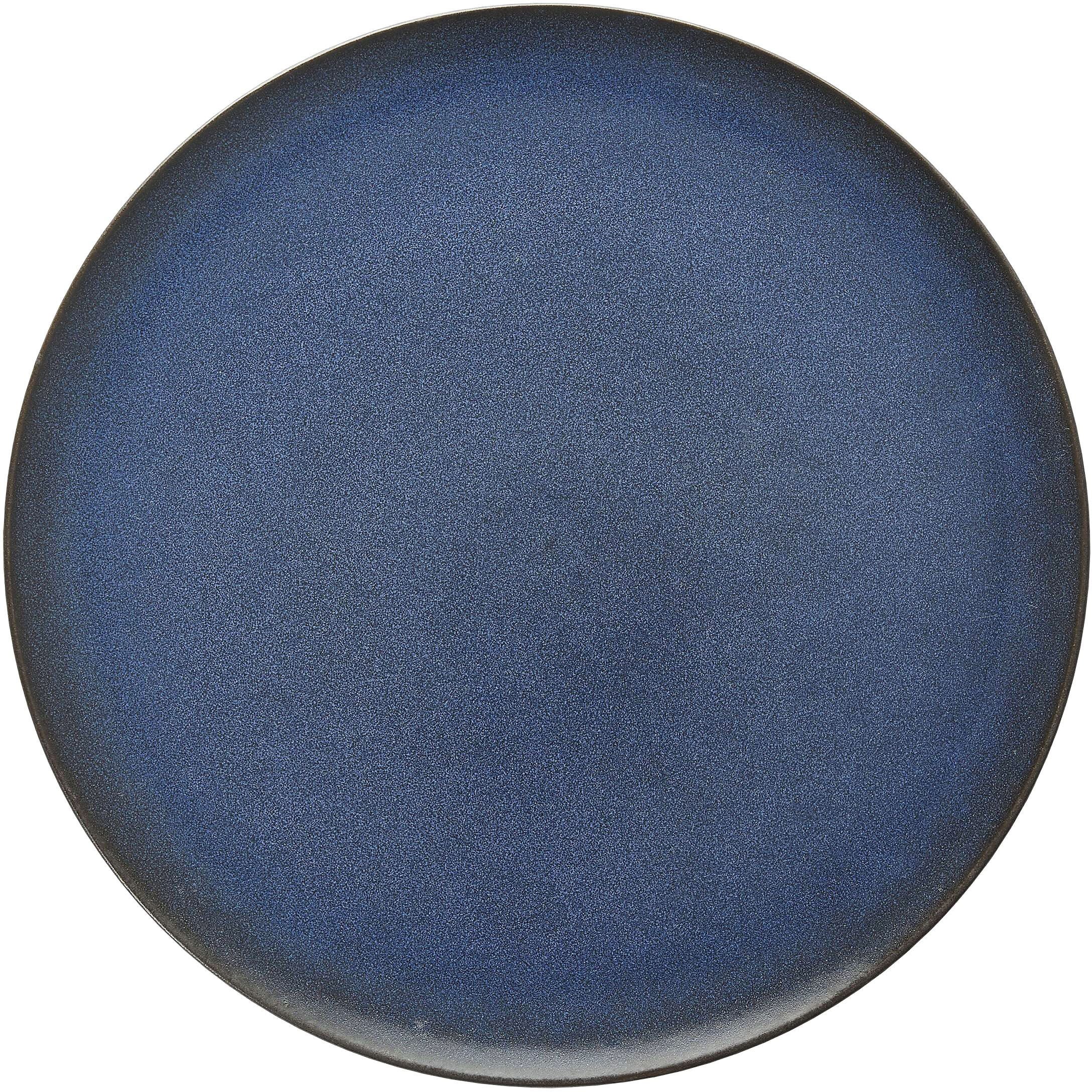 RAW MIDNIGHT BLUE Speiseteller - Blau / H: 2.0 cm