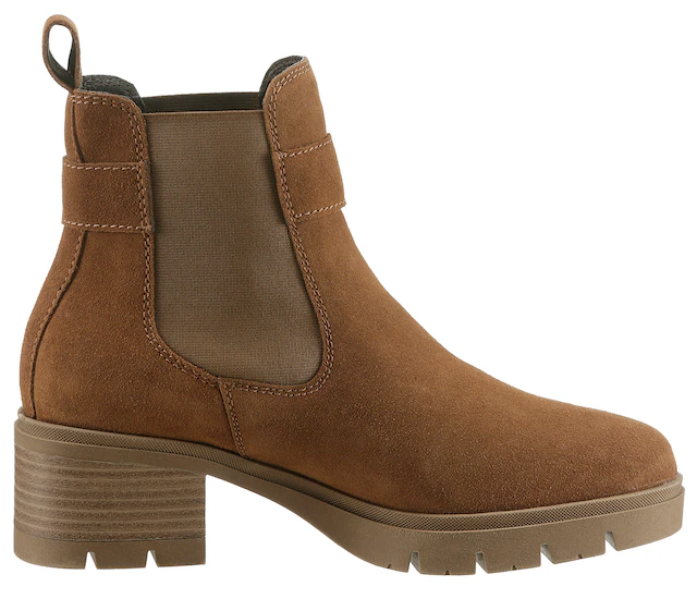 Tamaris Chelseaboots  , Blockabsatz, Businessmode, Stiefelette mit Zierschnalle