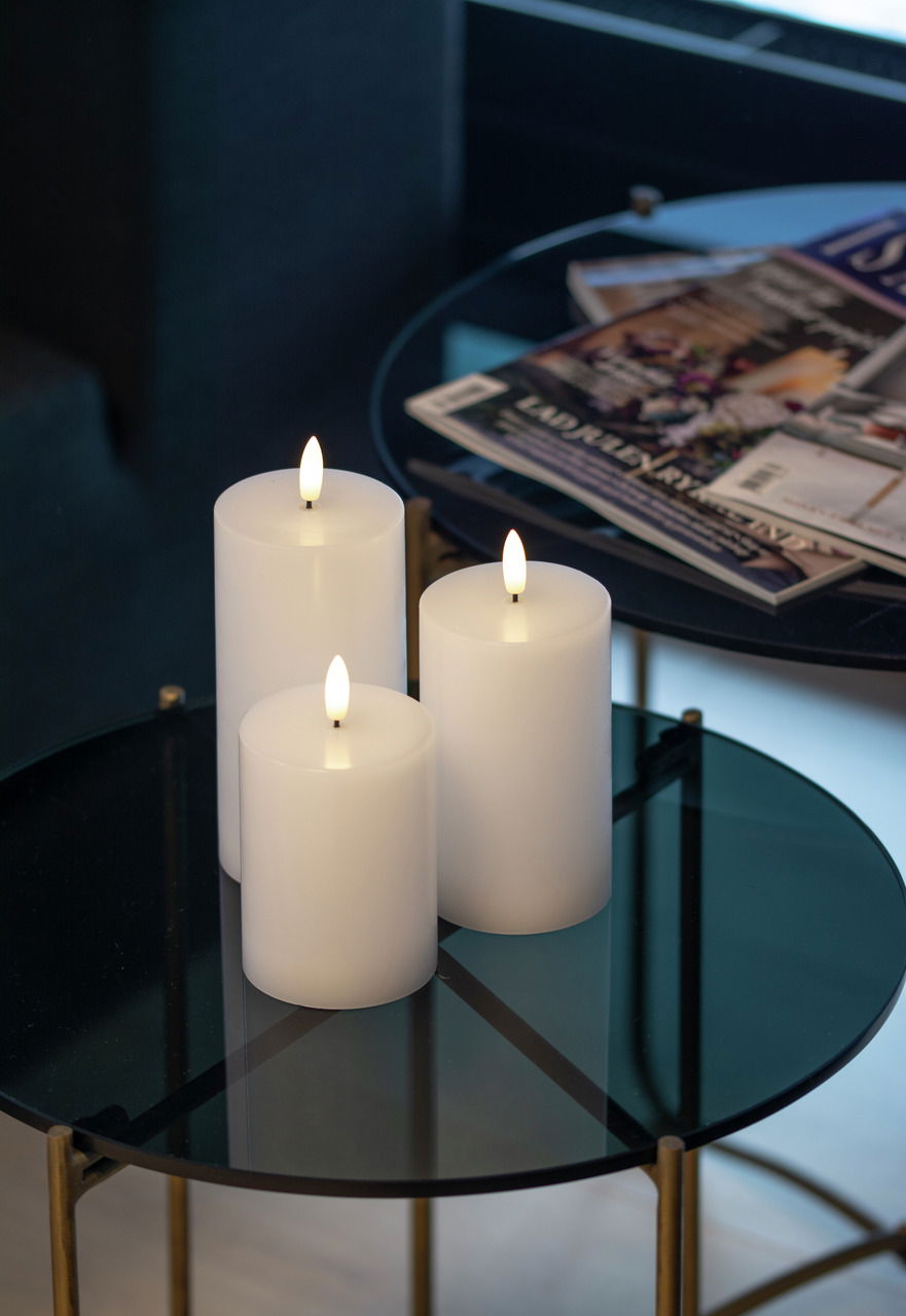Sirius LED-Echtwachskerze 3er-Set