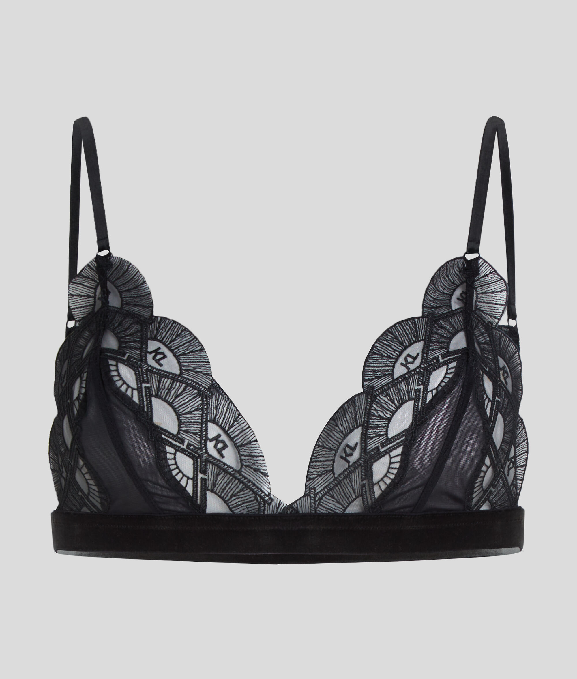 SOUTIEN-GORGE TRIANGLE AVEC MOTIF ÉVENTAIL BRODÉ