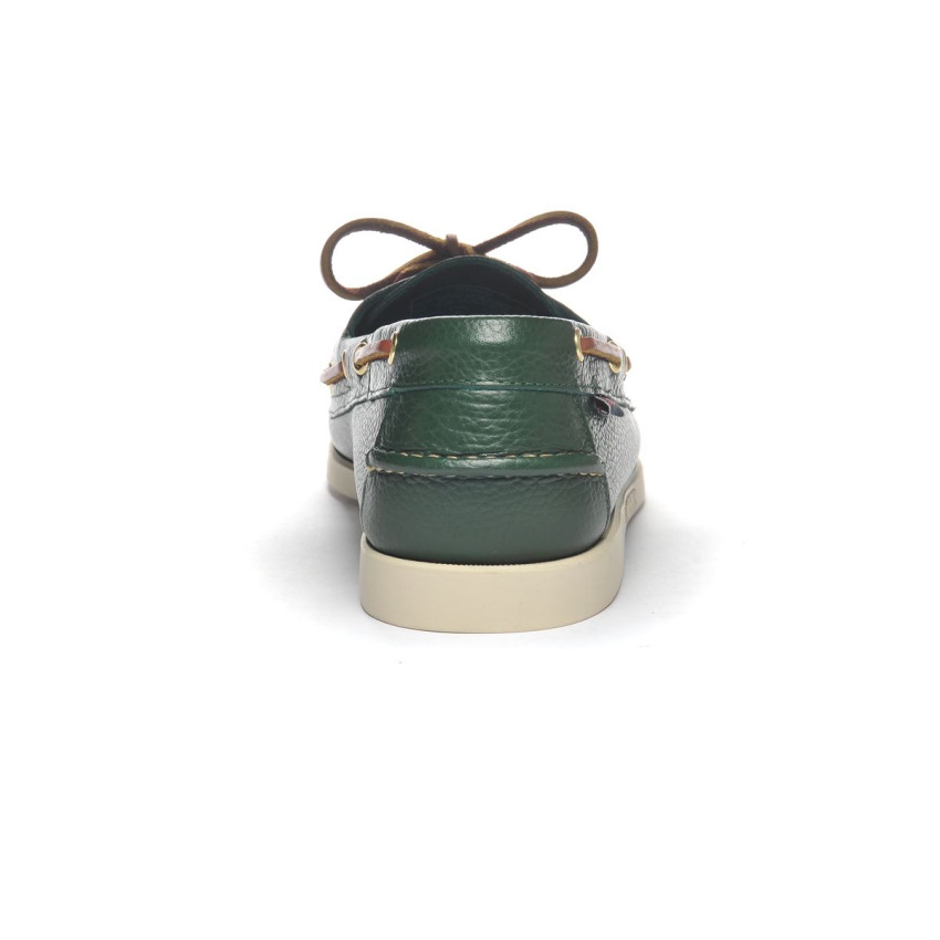 DOCKSIDES PORTLAND MARTELLATO GREEN HUNTER-Chaussures bateau pour homme en cuir Portland