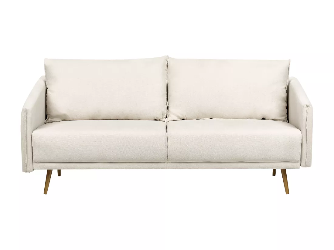 Canapé 3 places en tissu beige MAURA
