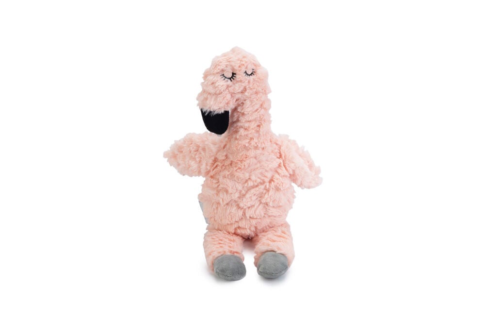 Beeztees Flamino - Knuffel - Puppyspeelgoed - roze - 41x15x5.5 cm