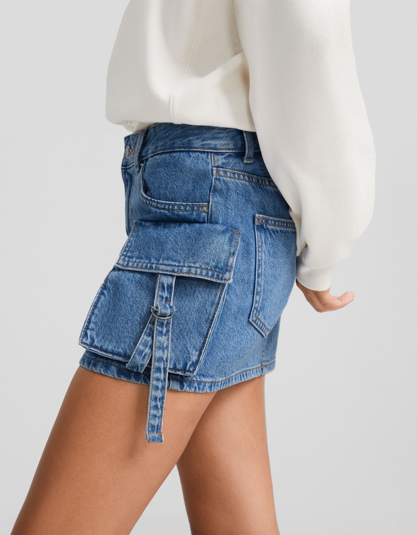 Minissaia cargo jeans