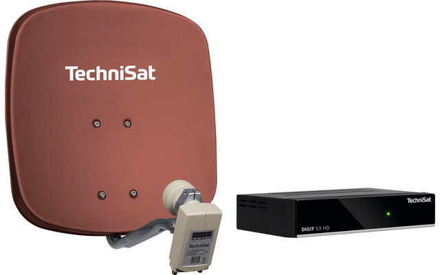 Technisat Set DigiDish 45 Sat-Antenne (Twin-LNB) mit Digit S3 HD SAT-Receiver