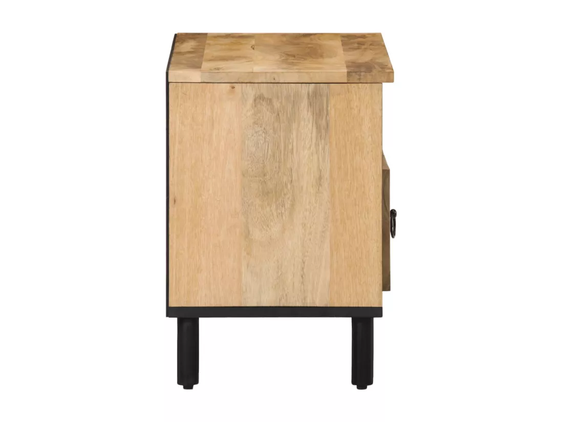 Meuble TV 80x33x46 cm bois massif de manguier