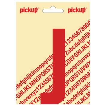 Pickup plakletter J rood glans 120 mm