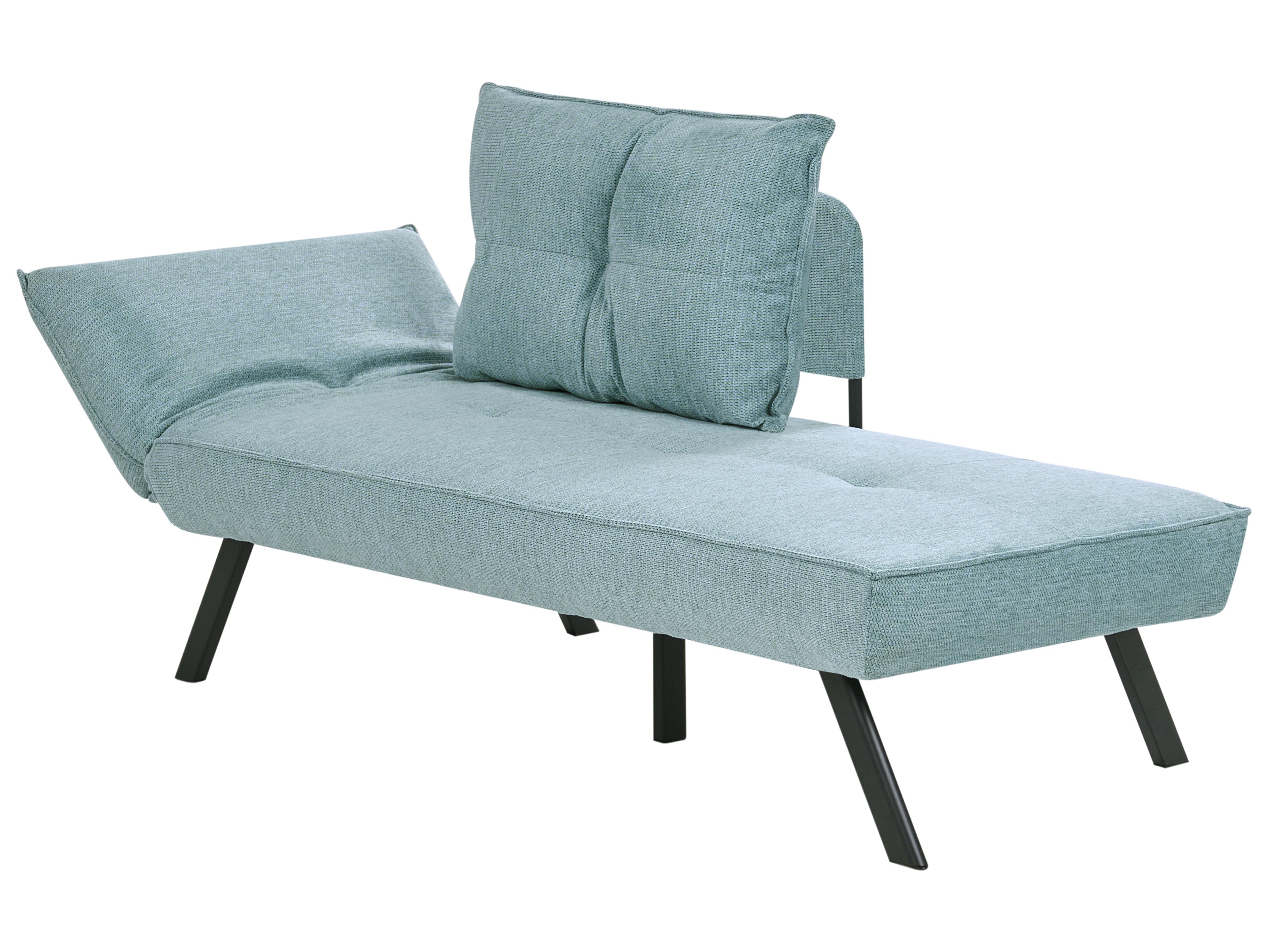 Linkszijdige chaise longue ROCAMADOUR Stof Lichtblauw