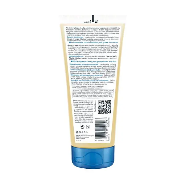 Óleo de Limpeza Hidratante Bioderma Atoderm para Pele Seca a Atópica 100ml