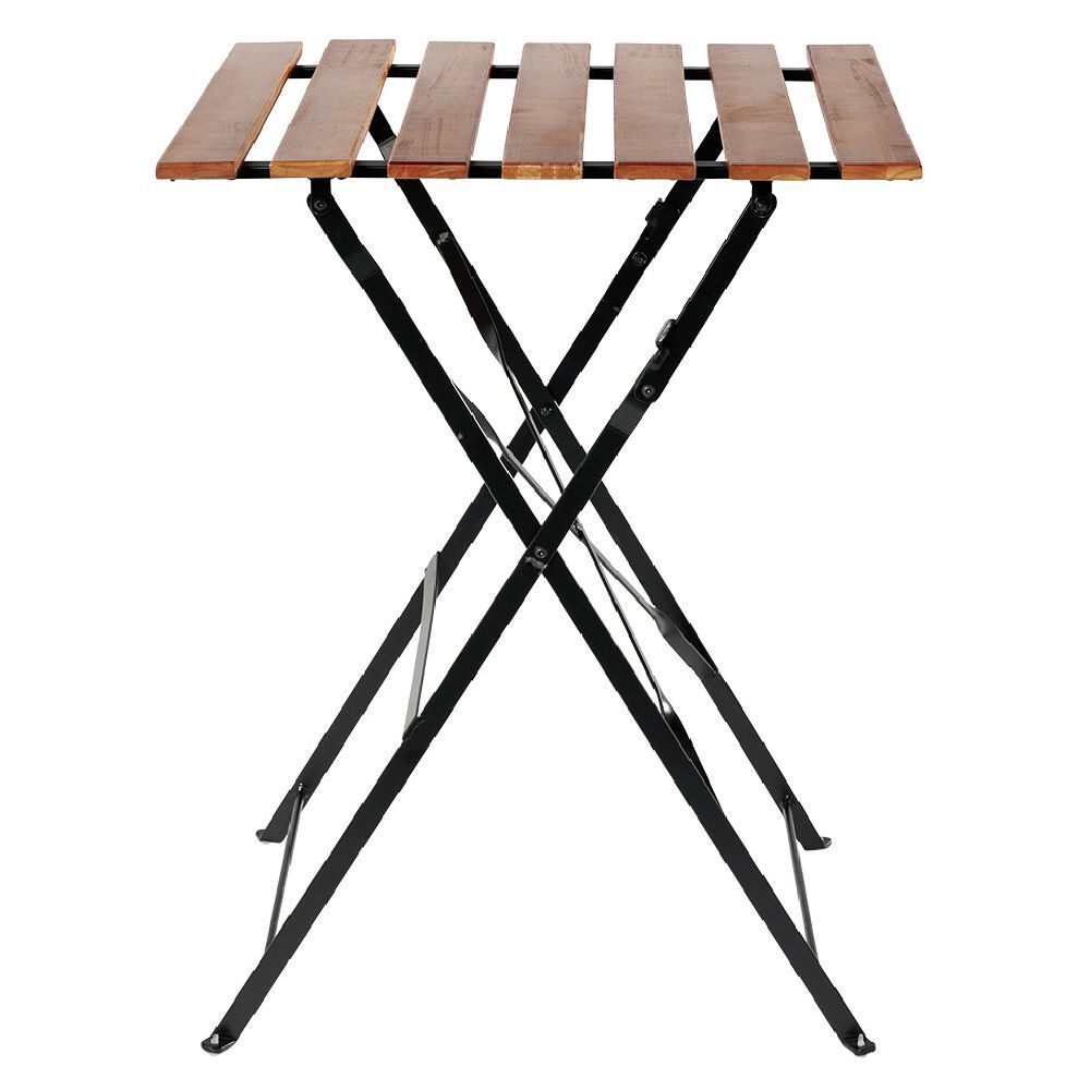 Table de jardin pliante Bali 2 personnes métal bois