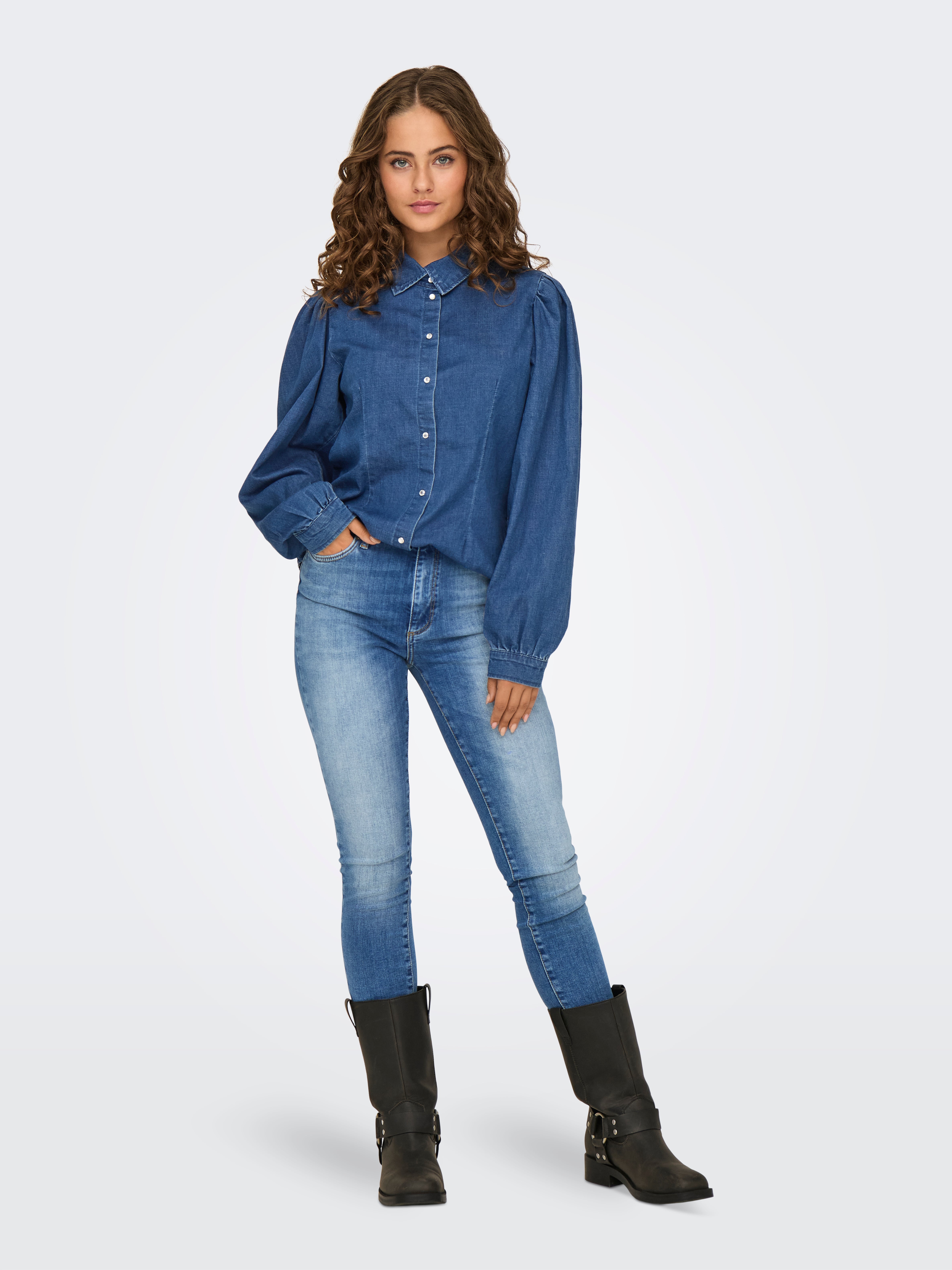ONLROCCO Jeanshemd Medium Blue Denim