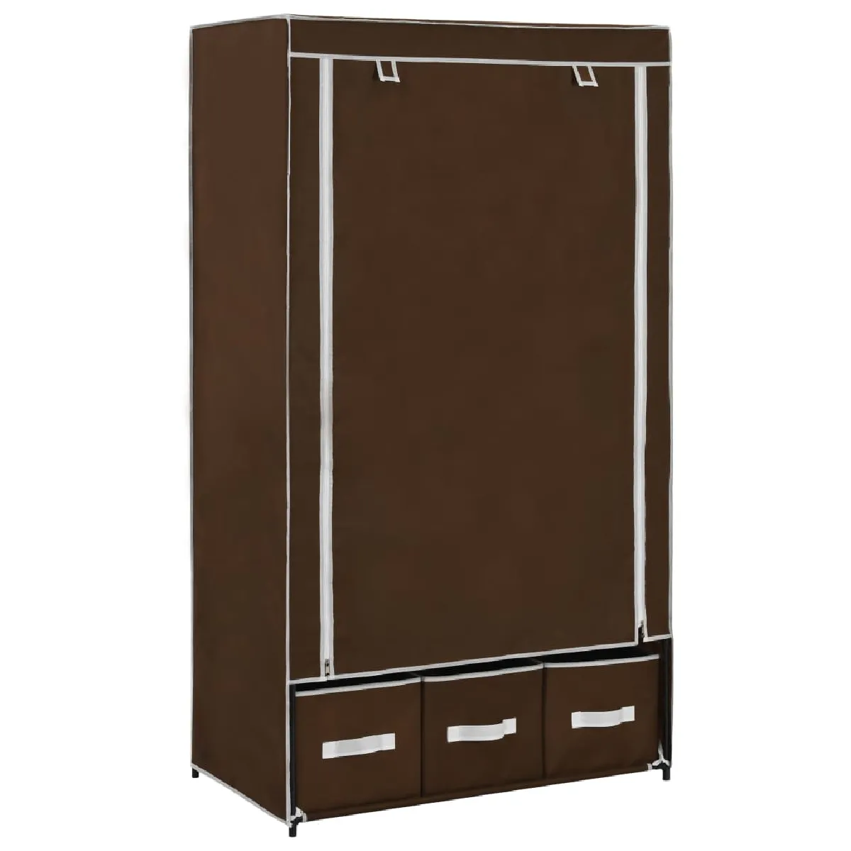 vidaXL Garde-robe Marron 87x49x159 cm Tissu