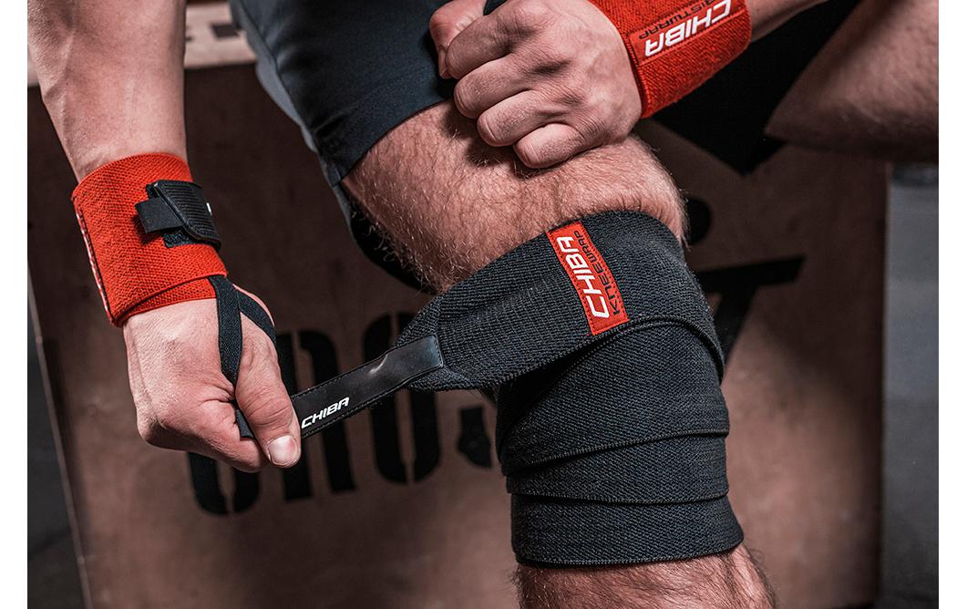 Kniebandage Black Line One SizeFitness Bandage für Damen und Herren