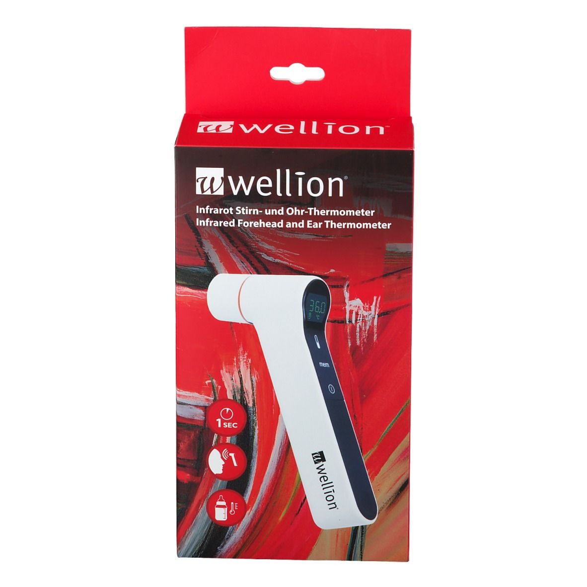 WELLION Infrarot Stirn- und Ohr Thermometer