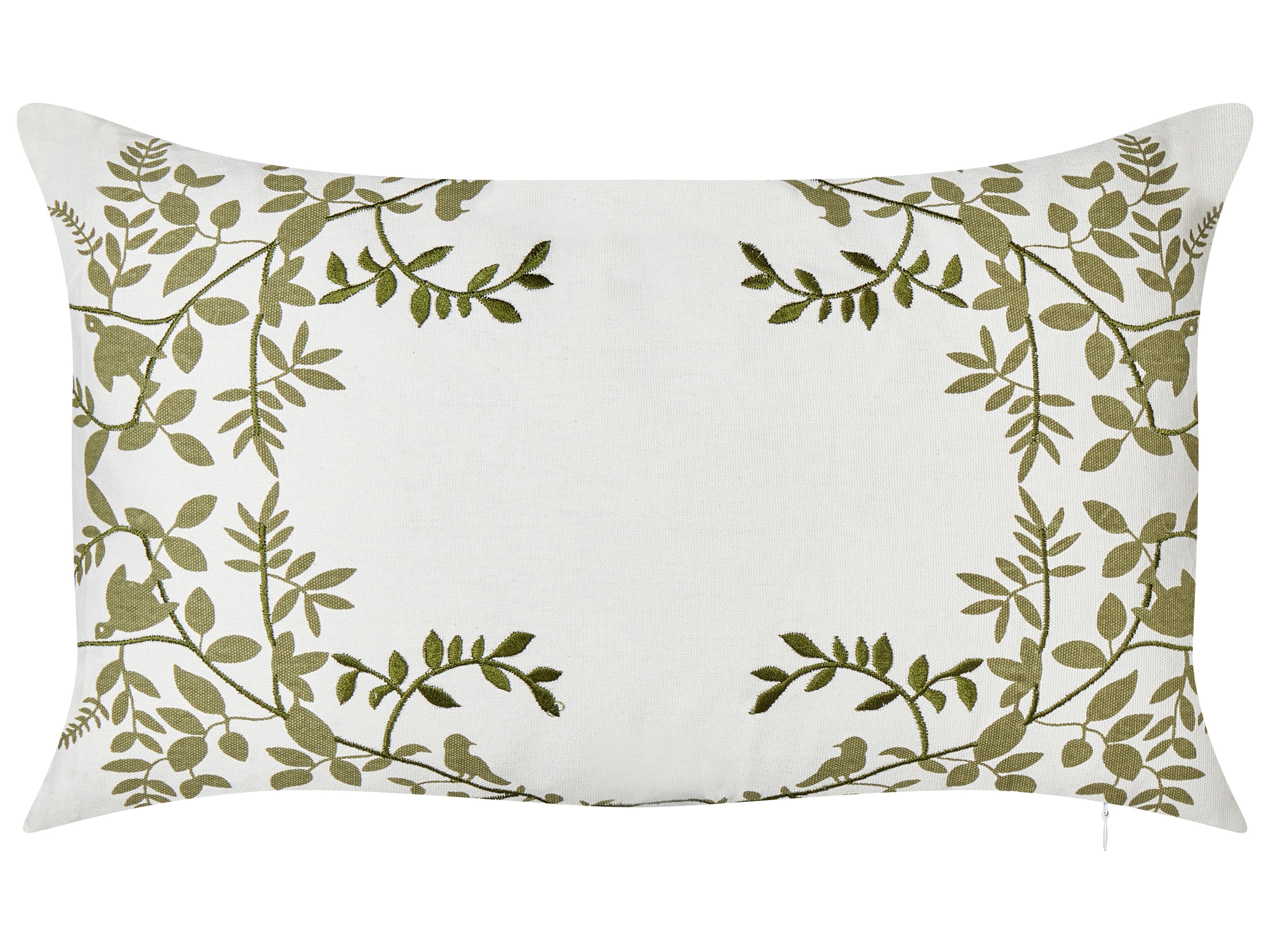 Set van 2 sierkussens ZALEYA Katoen 30 x 50 cm Wit bloempatroon