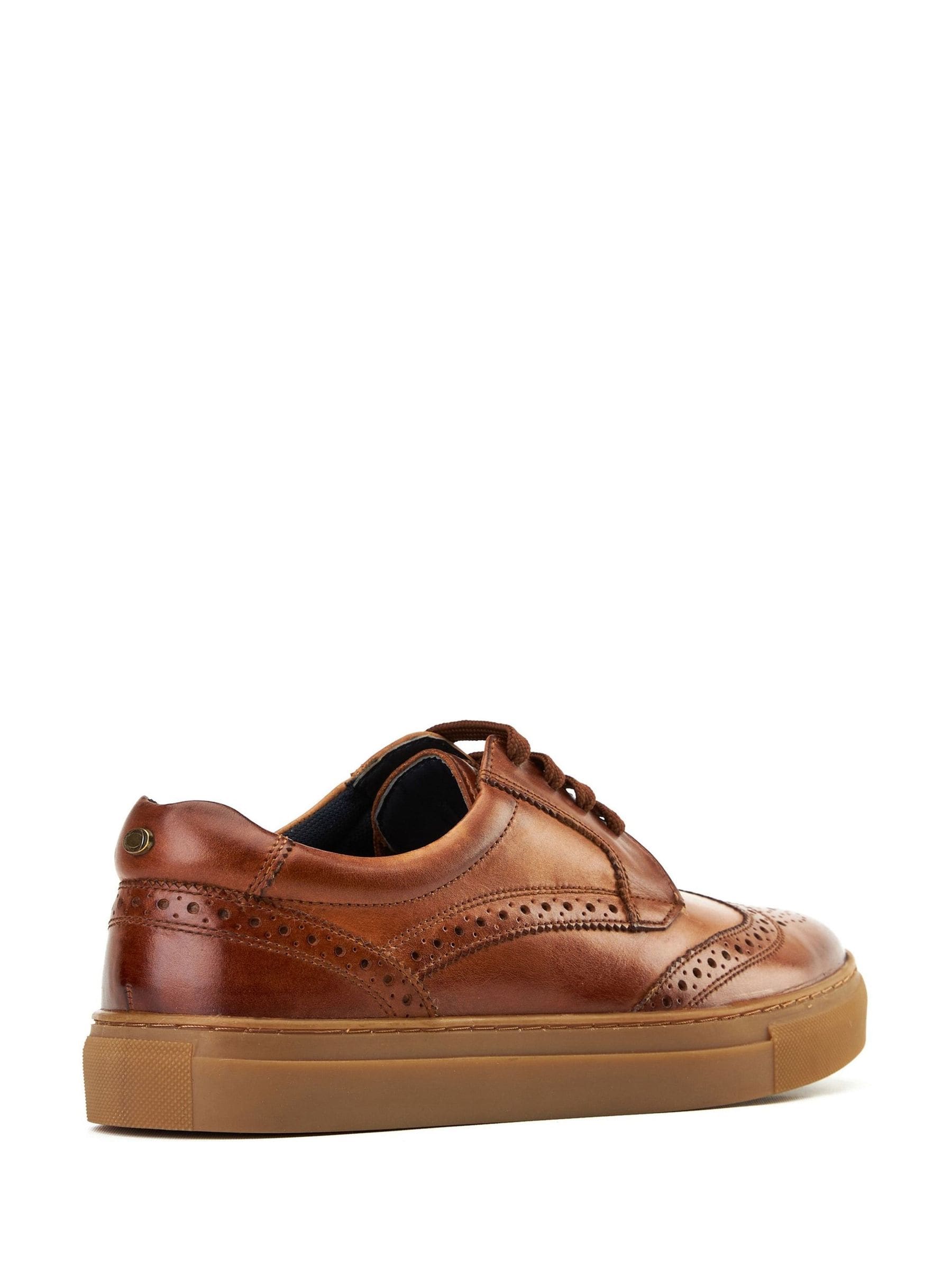 Burnt Tan Brown - Base London Clapton Brogue Trainer
