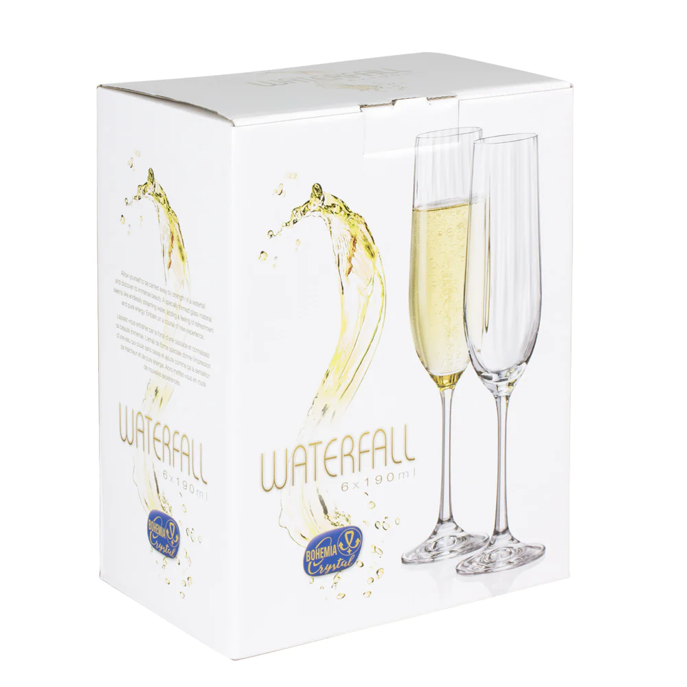 Boîte de 6 flûte Waterfall 19 l Table passion