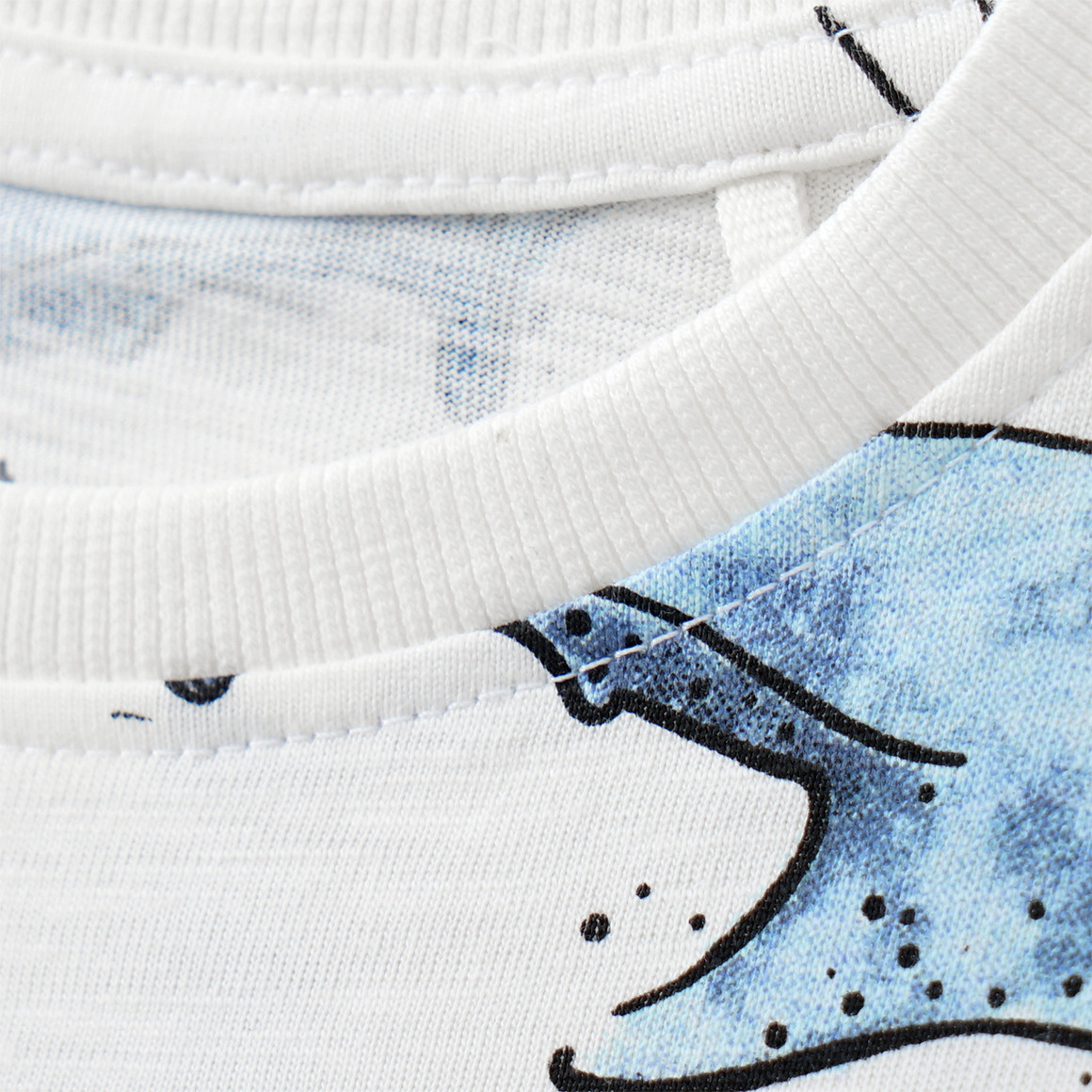 Topolino Jungen Langarmshirt mit Fisch-Motiven weiss