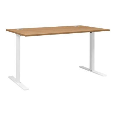 Bureau YES ! - 120 cm - Pieds métal fixes - Merisier
