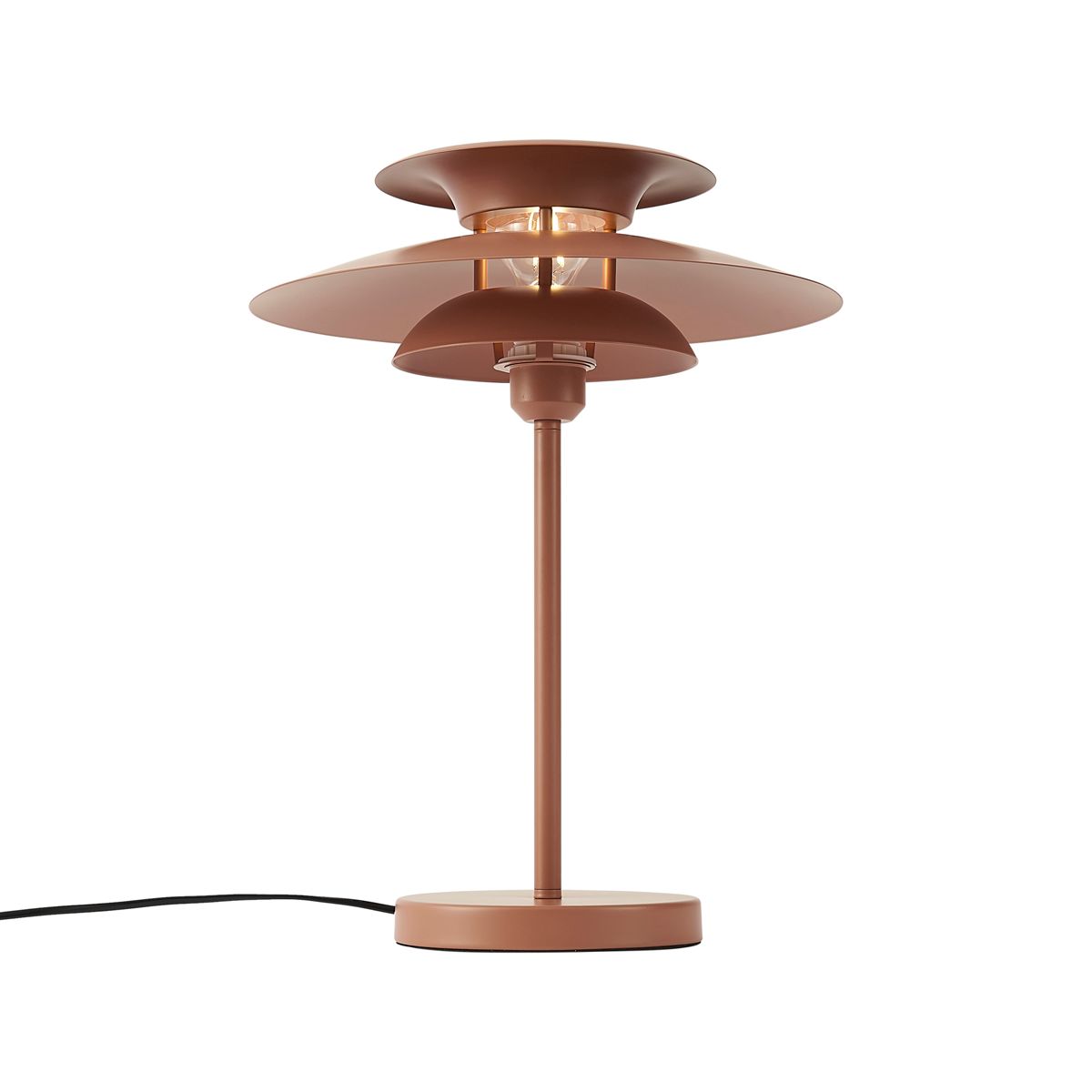 Retro tafellamp mokka staal 45cm - Pauly