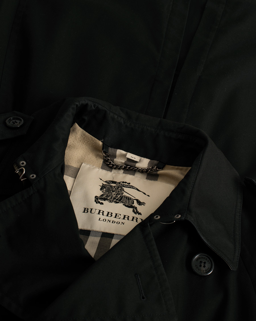 Burberry Mid-length Kensington Trench Black 50