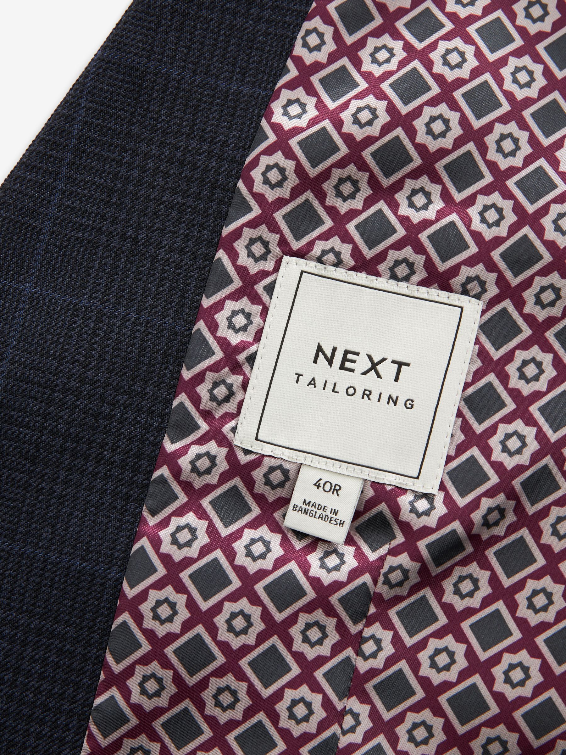 Donkerblauw - Geruit Prince of Wales kostuum: herenvest