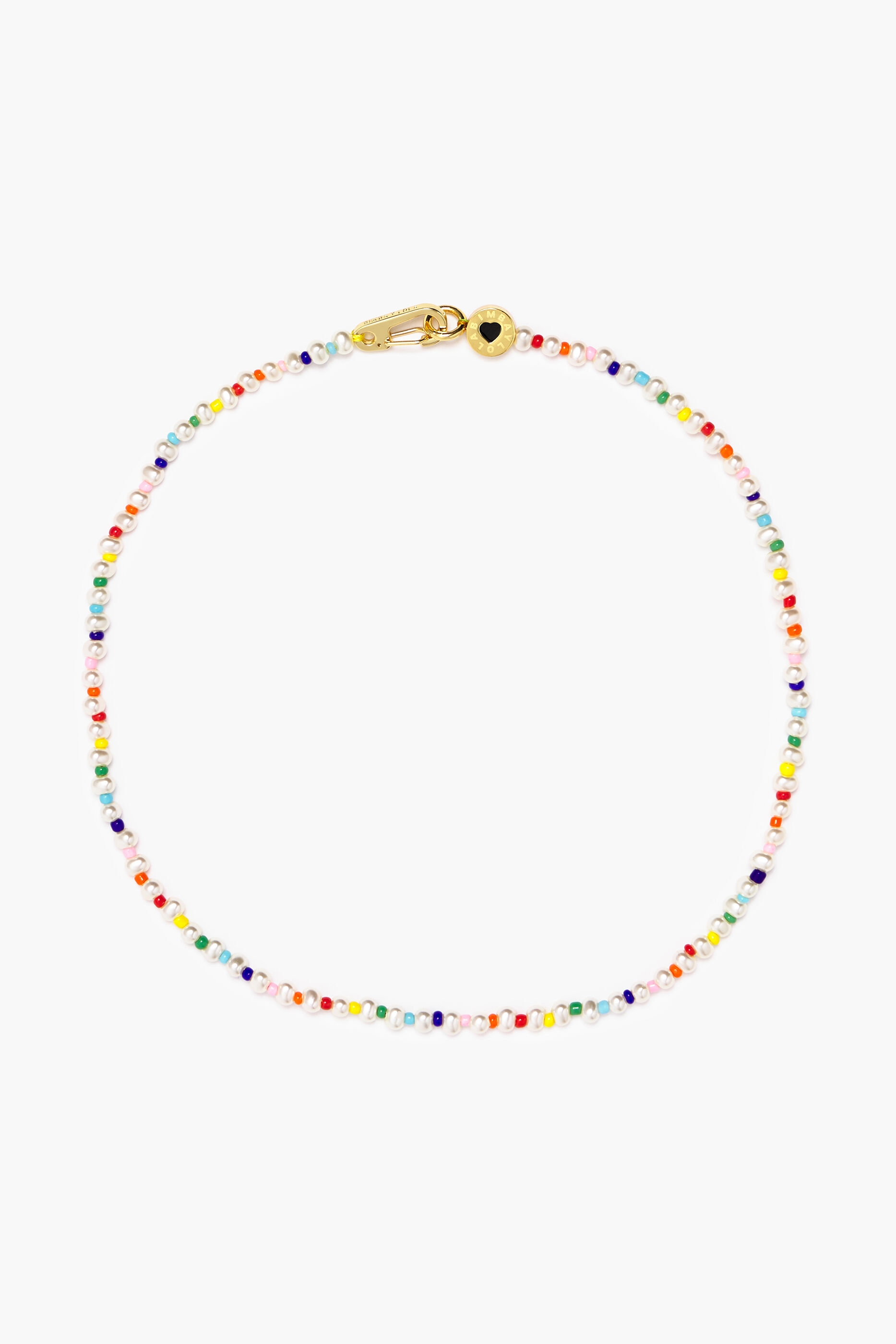 colar de pérolas multicoloridas