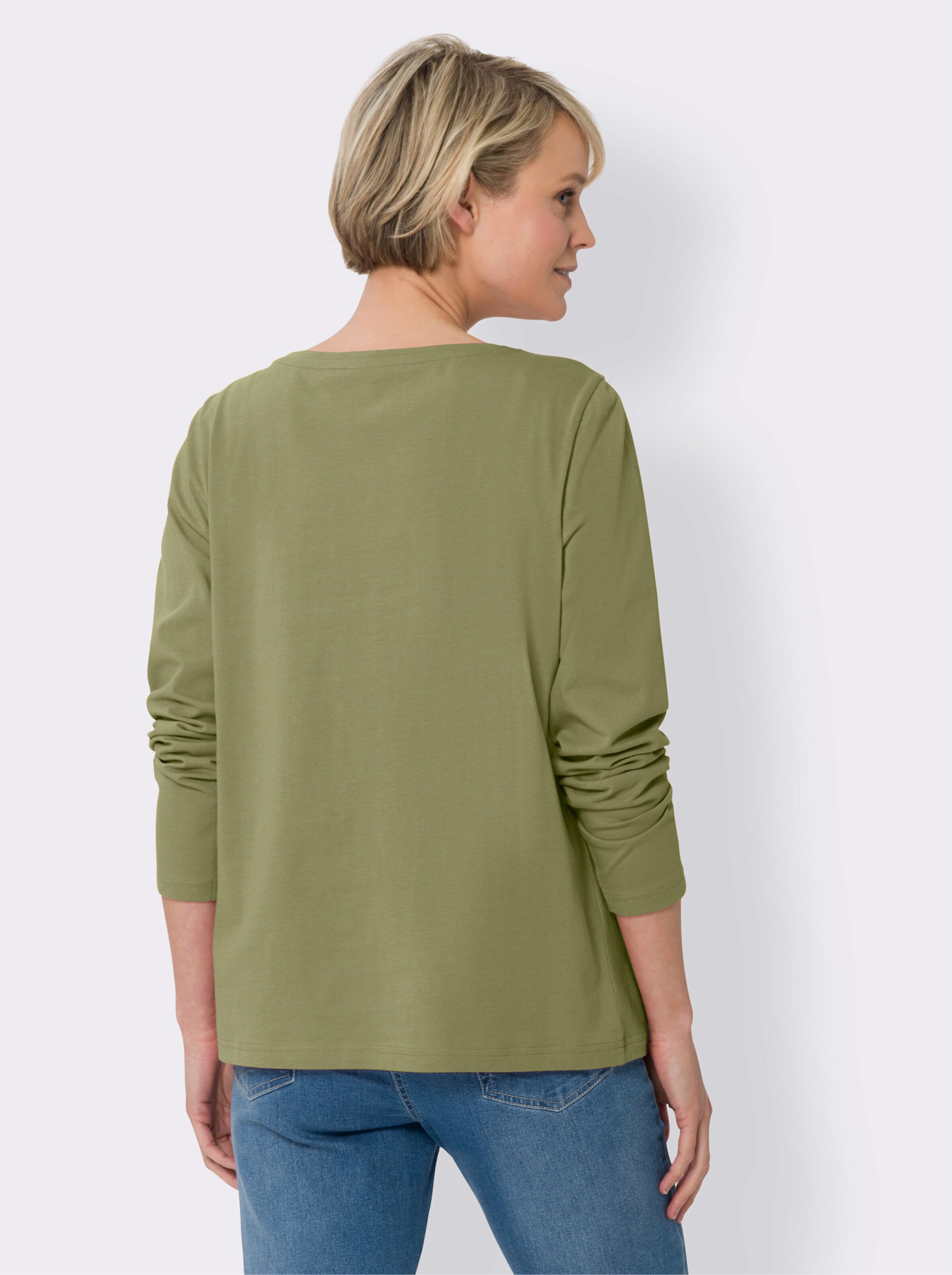 Langarmshirt aus reiner Baumwolle