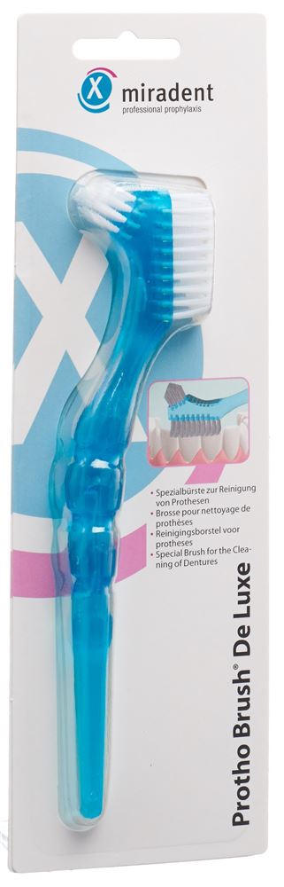 MIRADENT Protho Brush De Luxe Prothesenzahnbürste blau 1 Stk