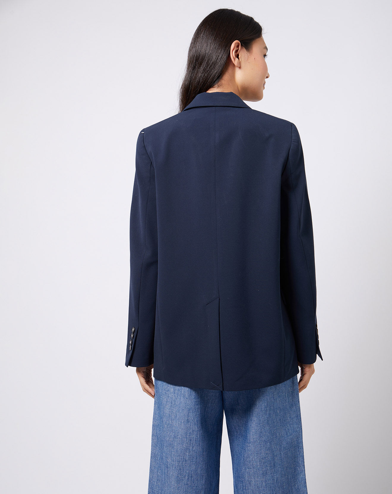 Esprit Veste blazer classique 1 bouton bleu marine