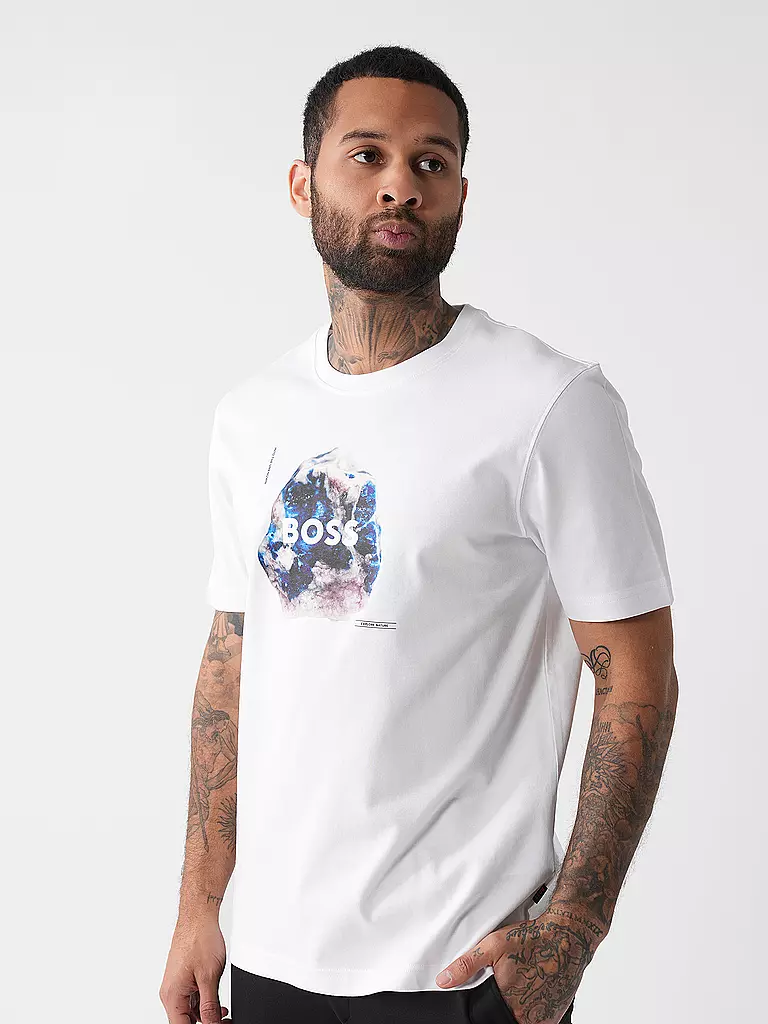 BOSS T-Shirt TE_MOON  weiss
