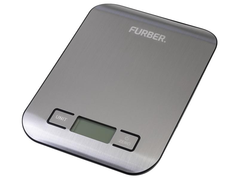 FURBER Küchenwaage USB Silber Per USB wiederaufladbare Küchenwaage
