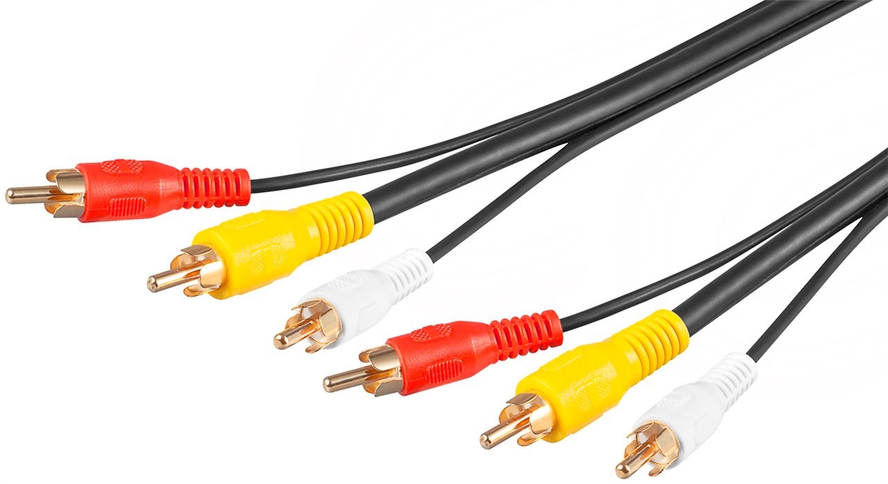 Goobay AVK RCAx3 M/RCAx3 M (RG58) Audio Video Anschlusskabel 15 m