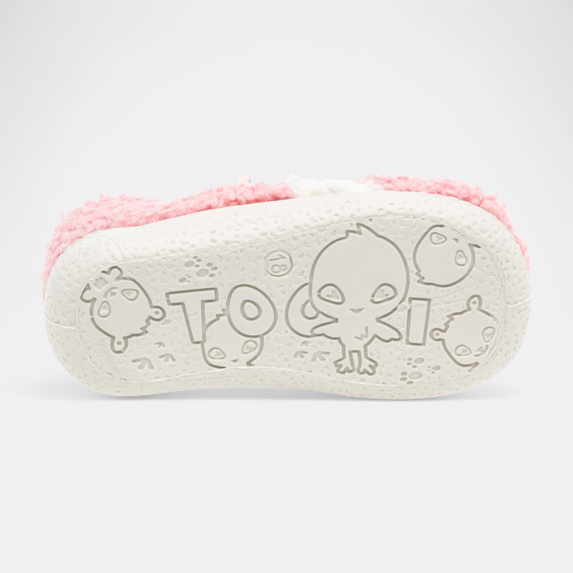 Pantoufles botillons zippés Bébé fille rose