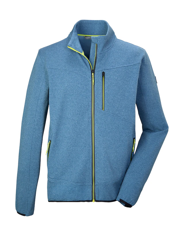 Killtec Strickjacke »KOS 40 MN FLX JCKT«, Sportliche Herrenjacke mit farbigen Zippern und Kinnschutz