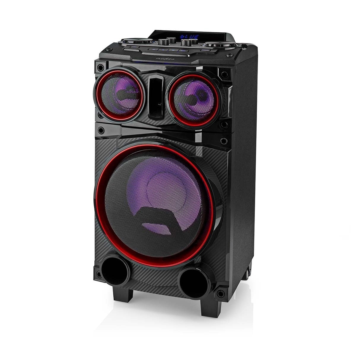 Nedis Bluetooth® Party Speaker | Maksimal batteritid: 6.5 timer | 120 W | Bære håndtak | Party lys | Equalizer | Sort
